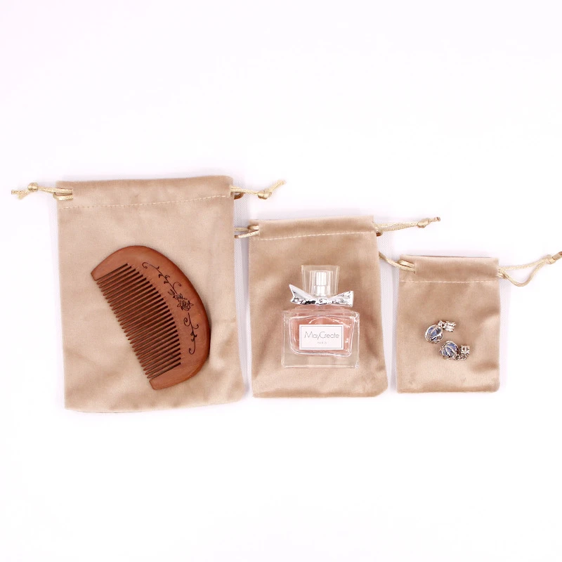 StoBag 50pcs הסיטוניים קטיפה תכשיטים שקיות אחסון קטן שרוך כיס מתנה קוסמטיים כיס נייד אריזה חתונה טובה - 5