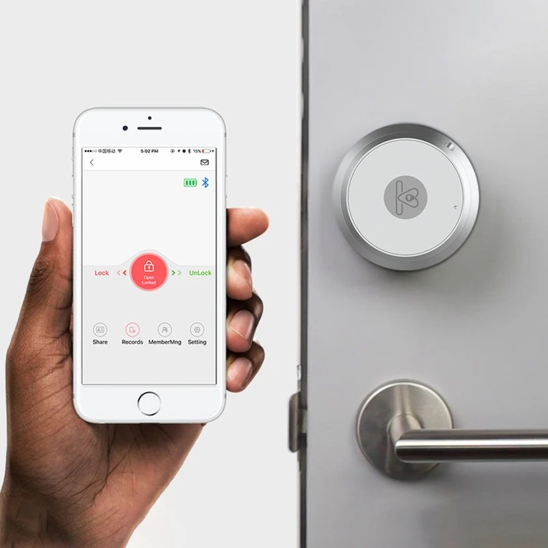 Tuya מנעול צילינדר Bluetooth מכני מפתח חכם לדלת נעילת אפליקציה של שליטה מרחוק גליל אבטחה נגד גניבה מנעול דלת הבית. - 5