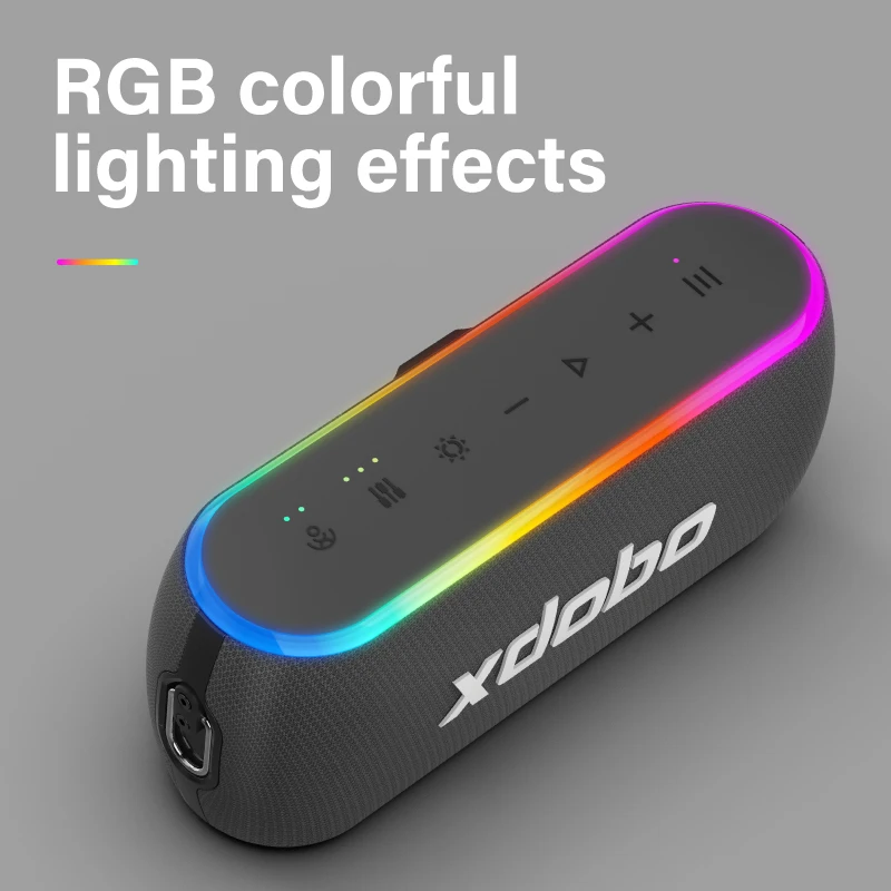 Xdobo הגעה חדשה 60w X8III אלחוטי Bluetooth רמקול חיצוני דיבורית ניידת סאב עם RGB אור - 5