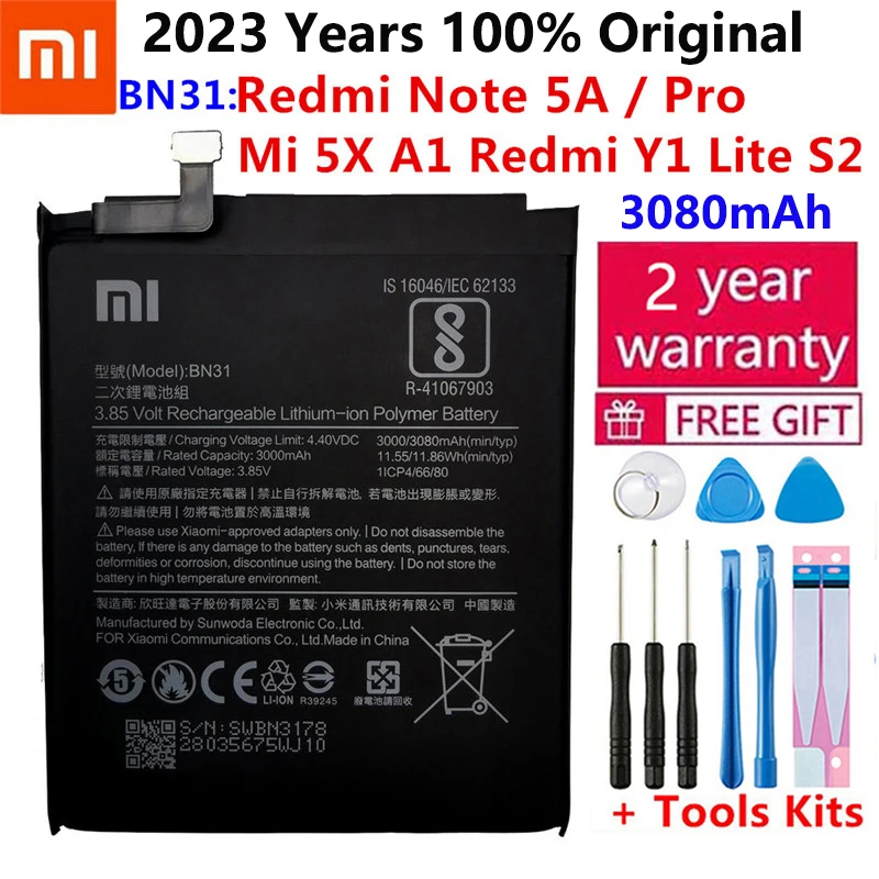 Xiaomi המקורי, הסוללה BM22 Xiaomi MI 5 5X Mi 4C Mi 6 Mi-8 Redmi 5א 5א Pro BM35 BM39 BN31 BM3E סוללות - 5
