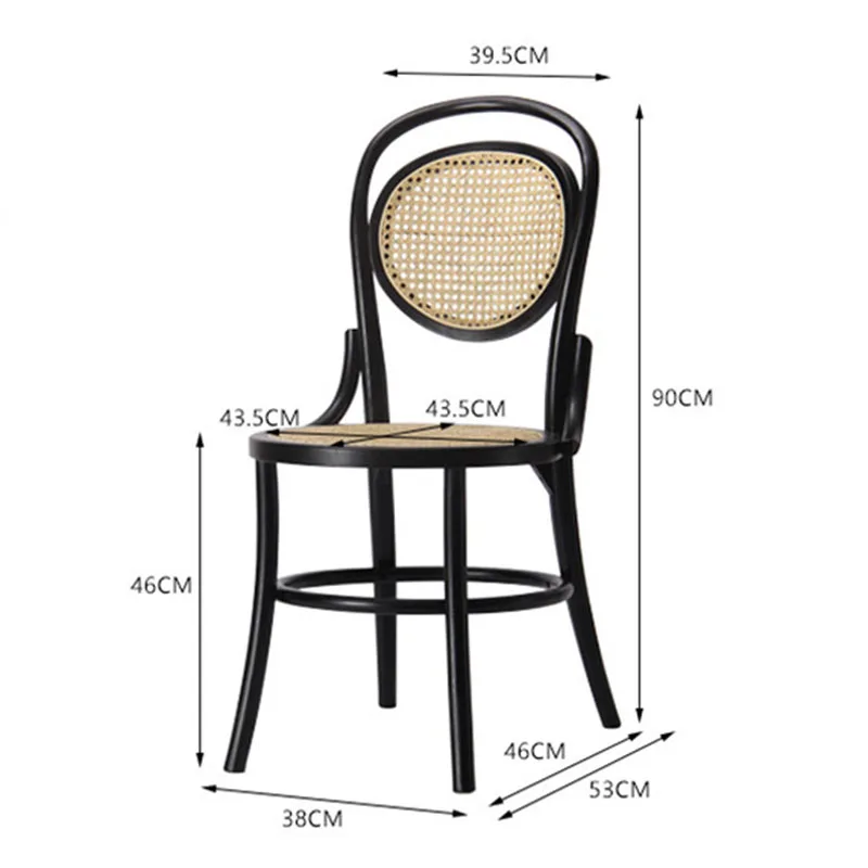 אור יוקרה מעץ מלא לסלון כיסאות נורדי ריהוט ביתי פנאי סלון איפור הכיסא הביתה יחיד קש ספה כסא - 5