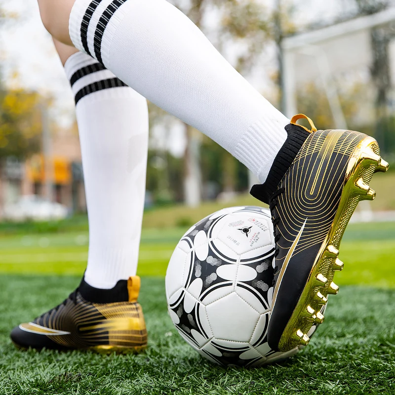 גברים גבוה עליון. נעלי כדורגל נגד החלקה FG נעלי כדורגל/TF ללבוש עמיד הכשרה נעליים של ילד חיצוני סוליות כדורגל 2023 חדש - 5