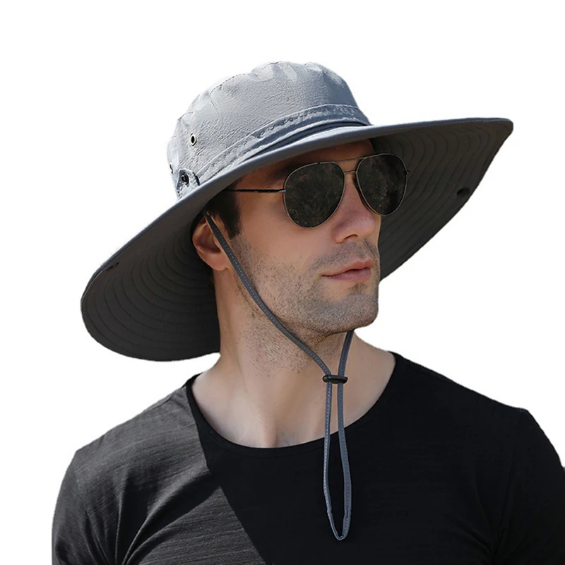 החדש הגנה מפני השמש דיג כובע קיץ לנשימה קמפינג טיולי הליכה כובעים נגד השמש UV כובע הרים כובעי גברים כובע פנמה - 5