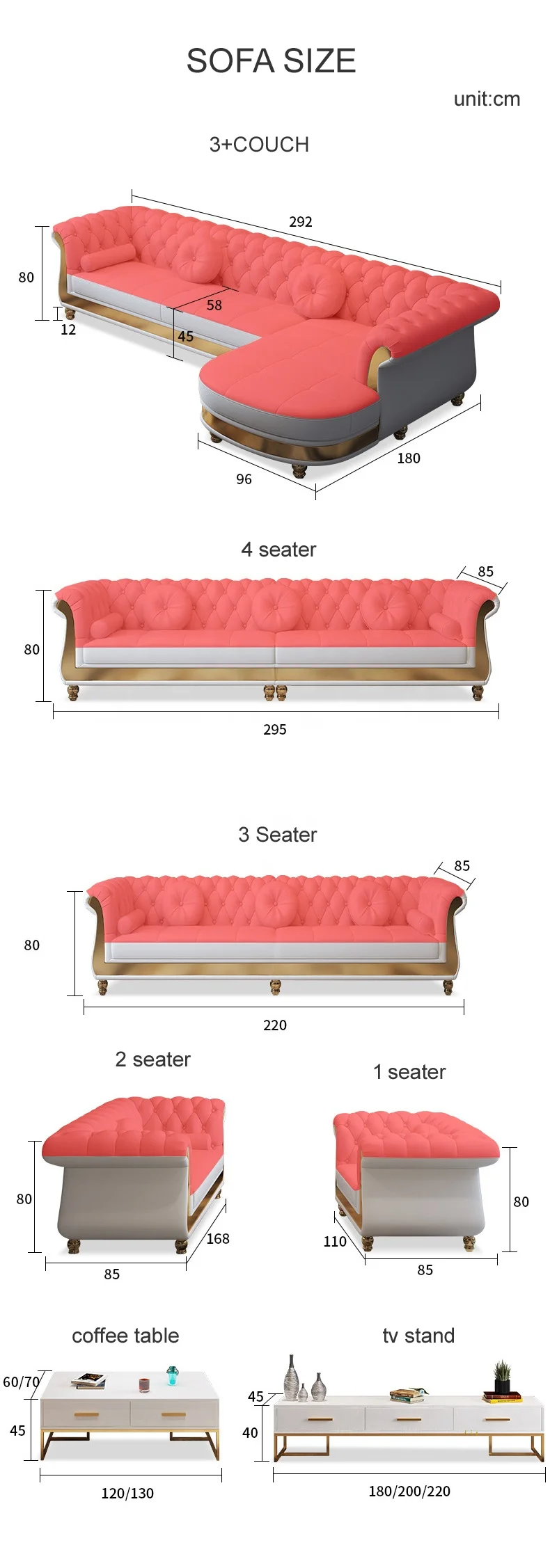 העיצוב החדש מודרני מלכותי יוקרתי צ ' סטרפילד מעור ספה להגדיר עבור בית מלון סלון סלון ספה רהיטים - 5