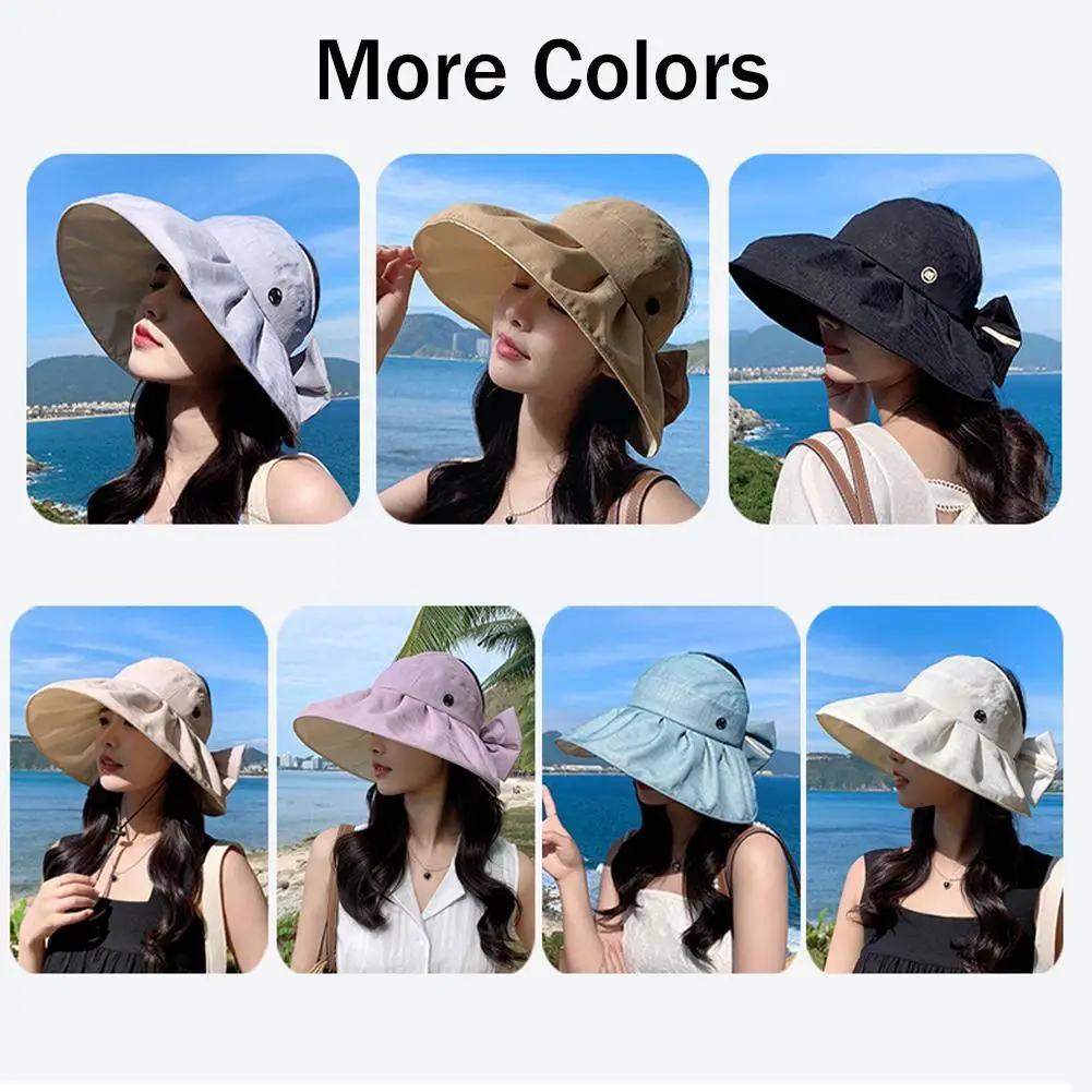 הקיץ שכבה כפולה דייג כובע נשים ריק העליון שמש כובע שמש, קרם הגנה UV כובע הגנה חיצונית כובע מתקפל שמשיה F1G2 - 5