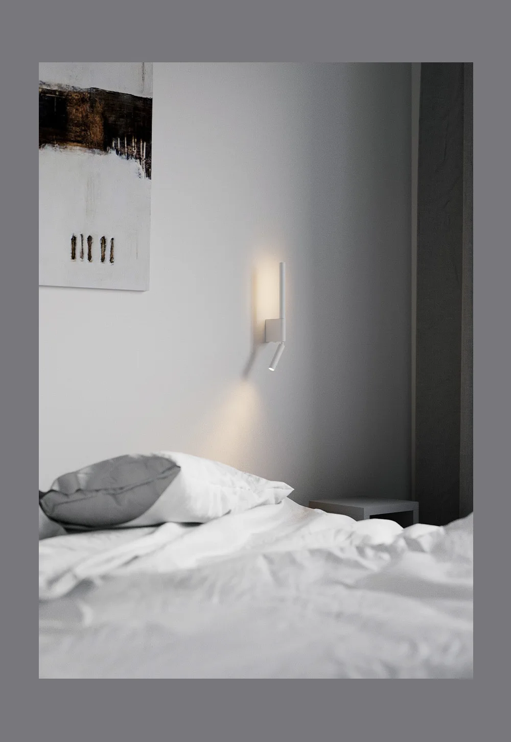 נורדי אור יוקרה מנורת קיר, ליד המיטה מנורת קיר, 360 מעלות rotatable עם מתג, חדר האורחים חדר השינה, מלון LED קיר - 5