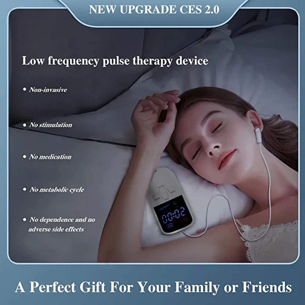 סיוע שינה מכשיר CES גירוי טיפול 600mAh כף היד חרדה דיכאון מהר לישון כלי רדום טיפול בנדודי שינה - 5