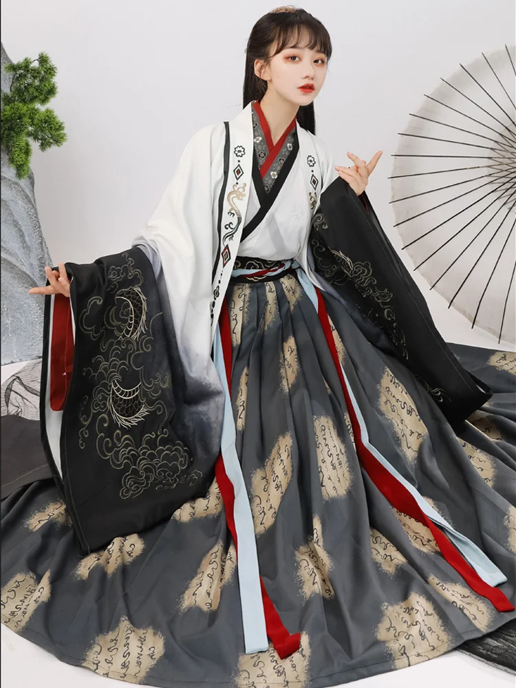 סיני השמלה העתיקה WeiJin Hanfu מסורתי רקמה שושלת טאנג שמלות בסגנון פולק גברים ריקוד קוספליי תלבושת האן - 5