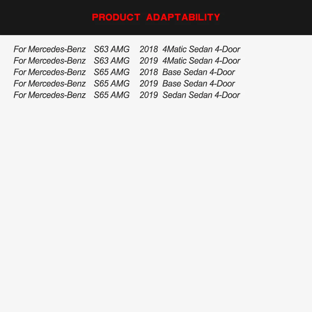 עבור מרצדס-בנץ S Class W222 S63 S65 AMG 4 דלתות 2018 2019 סיבי פחמן הפגוש הקדמי ליפ ספוילר מפצלי - 5